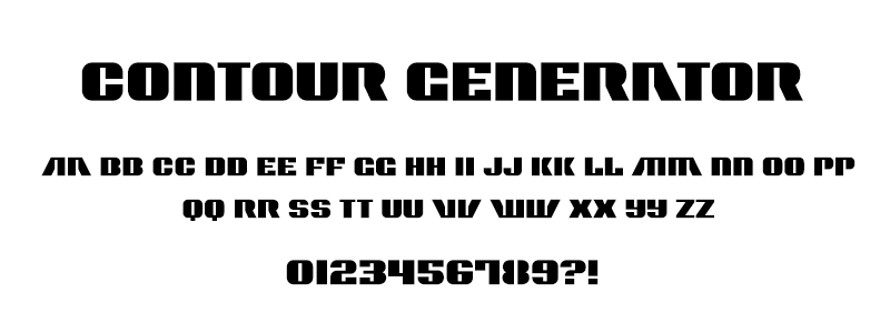 CLASSIC: Contour Black font CLASSIC: Contour Black font