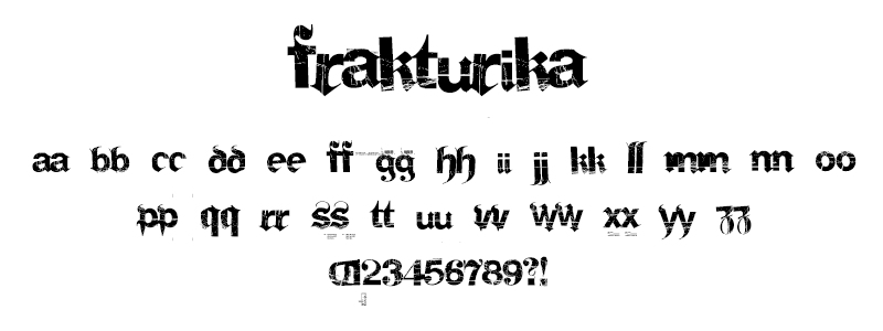 Grunge: Frakturika font Grunge: Frakturika font
