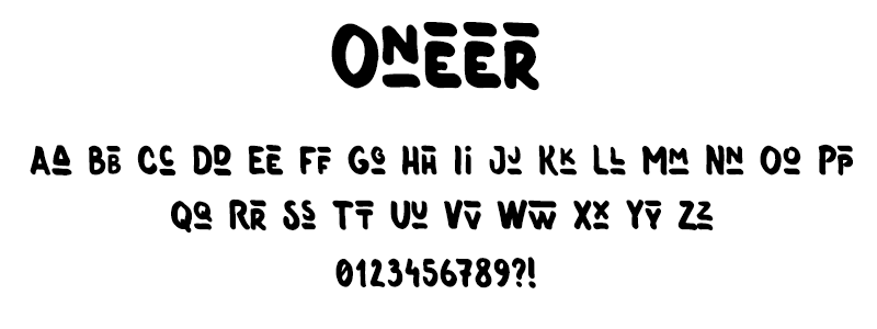Hand: Oneer font Hand: Oneer font