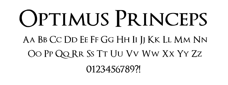 Serif: Optimus Princeps font Serif: Optimus Princeps font