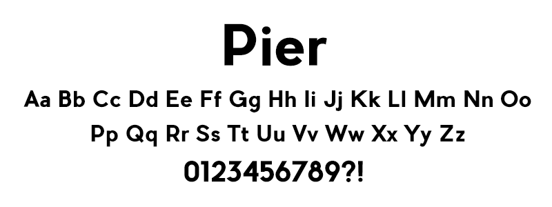 Sans: Pier font Sans: Pier font