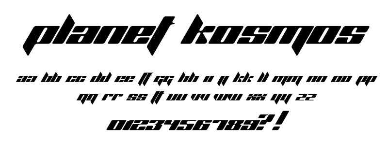 Pop: Planet Kosmos (various) font Pop: Planet Kosmos (various) font
