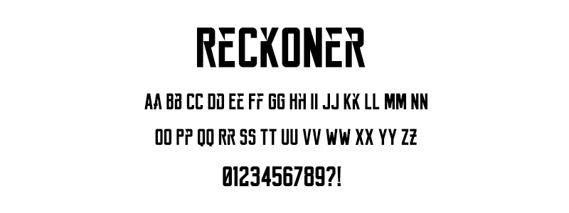 Sans: Reckoner font Sans: Reckoner font