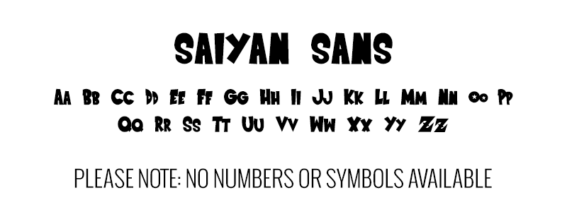 Saiyan Sans (Dragon Ball Z) font pop: Saiyan Sans (Dragon Ball Z) font
