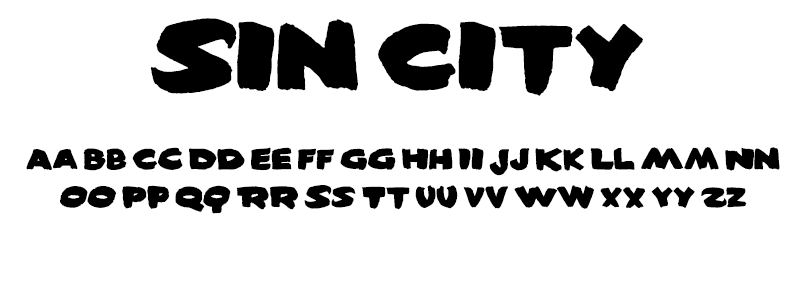 Pop: Sin City (Sin City) font Pop: Sin City (Sin City) font