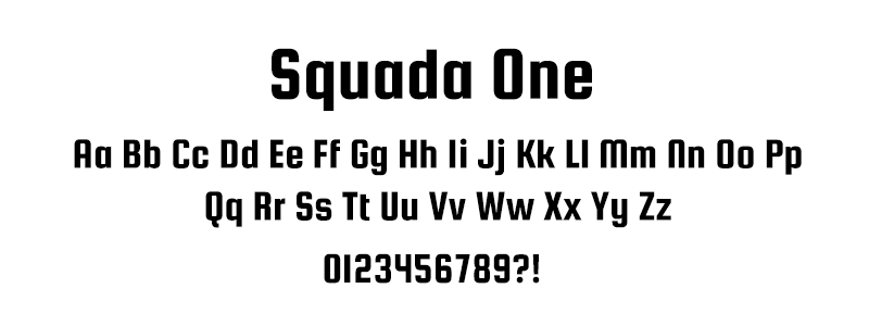 CLASSIC: Squada One font CLASSIC: Squada One font