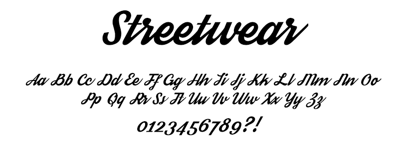 CLASSIC: Streetwear font CLASSIC: Streetwear font