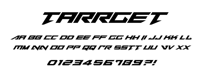 pop: Tarrget (Tekken) font pop: Tarrget (Tekken) font